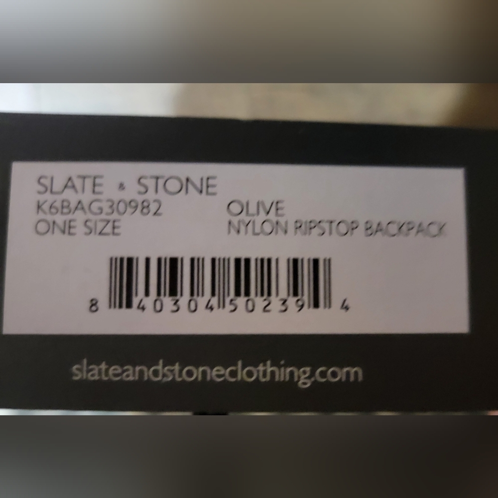 NWT Slate/Stone Ripstop Backpack - Picture 7 of 9